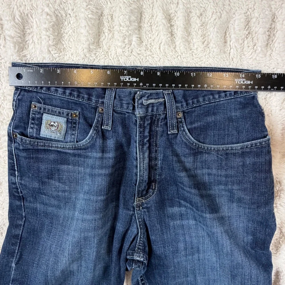Cinch Mens Dark Wash Straight Leg Jeans Blue 30x32 MISSING BUTTON
